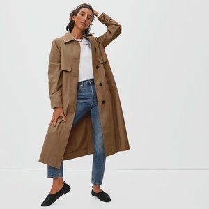 Everlane NWT Long Mac Trench Coat in Toasted Coconut XS